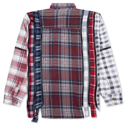 7 Cuts Zipped Wide Shirt - Assorted