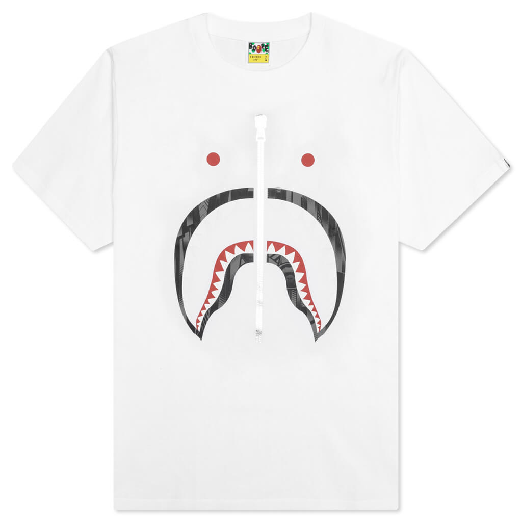 Bape Speed Racer Shark Tee - White
