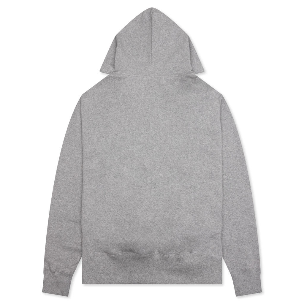 College Relaxed Fit Full Zip Hoodie - Gray