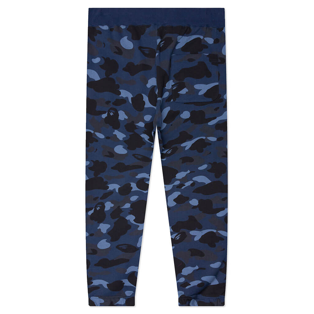 Color Camo Wide Fit Sweat Pants - Navy
