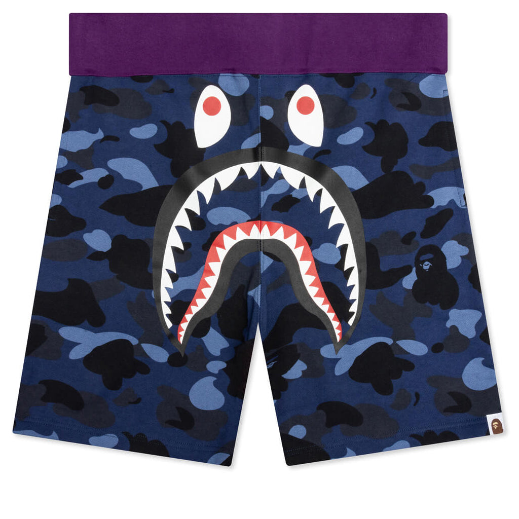 Crazy Camo Shark Sweat Shorts - Navy