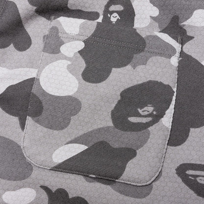 Honeycomb Camo Shark Sweat Shorts - Grey