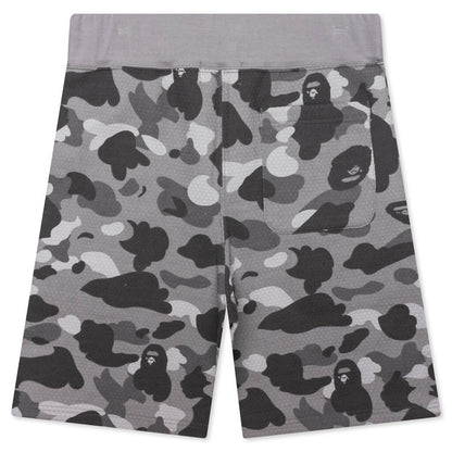 Honeycomb Camo Shark Sweat Shorts - Grey