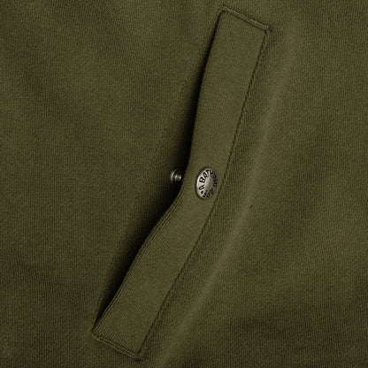 Military Shark Relaxed Fit Full Zip Hoodie - Olive Drab