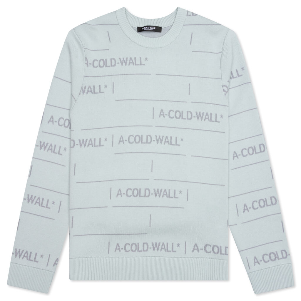 Chain Jacquard Knit - Ice Grey