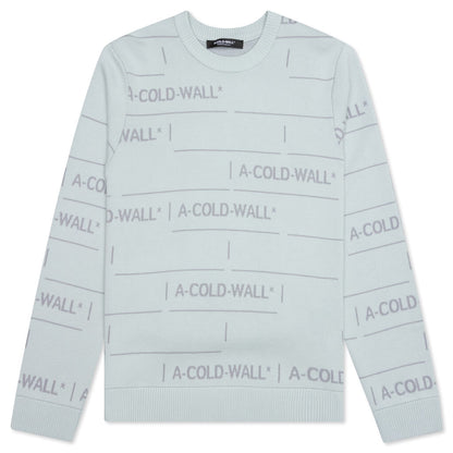 Chain Jacquard Knit - Ice Grey