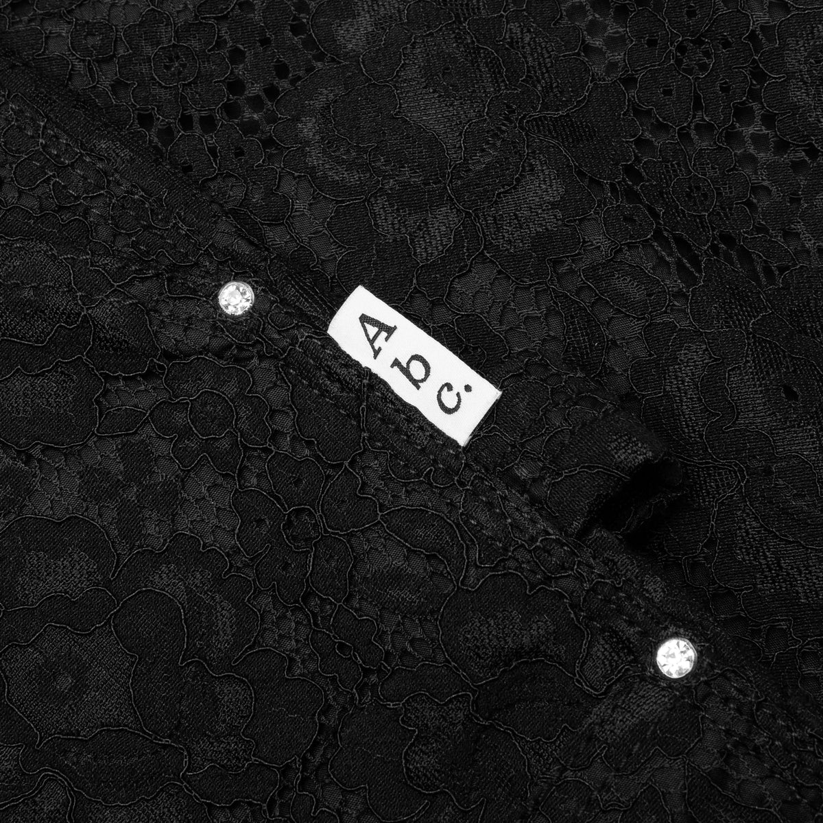 Abc. Crystal Rivet Lace Double Knee Pant - Black