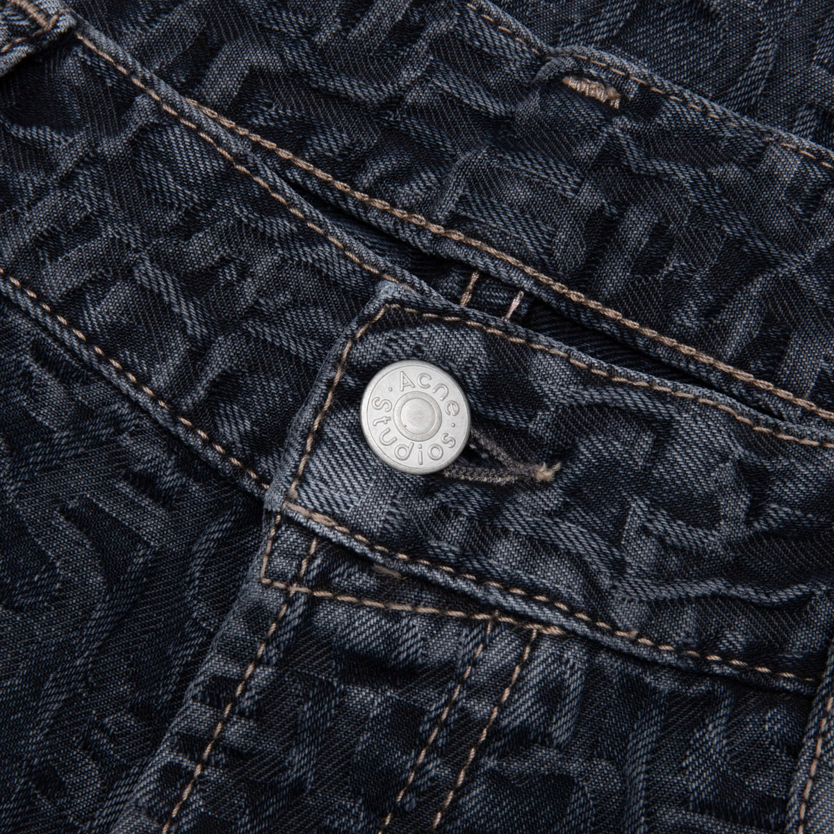 Baggy Fit Jeans 1981M Monogram - Blue/Black