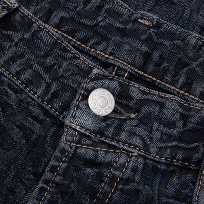 Baggy Fit Jeans 1981M Monogram - Blue/Black