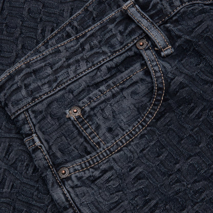Baggy Fit Jeans 1981M Monogram - Blue/Black