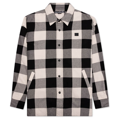 Check Padded Overshirt - Black/White