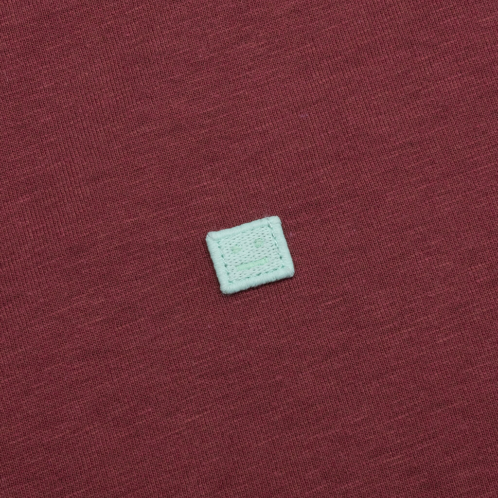 Crew Neck T-Shirt - Wine Red