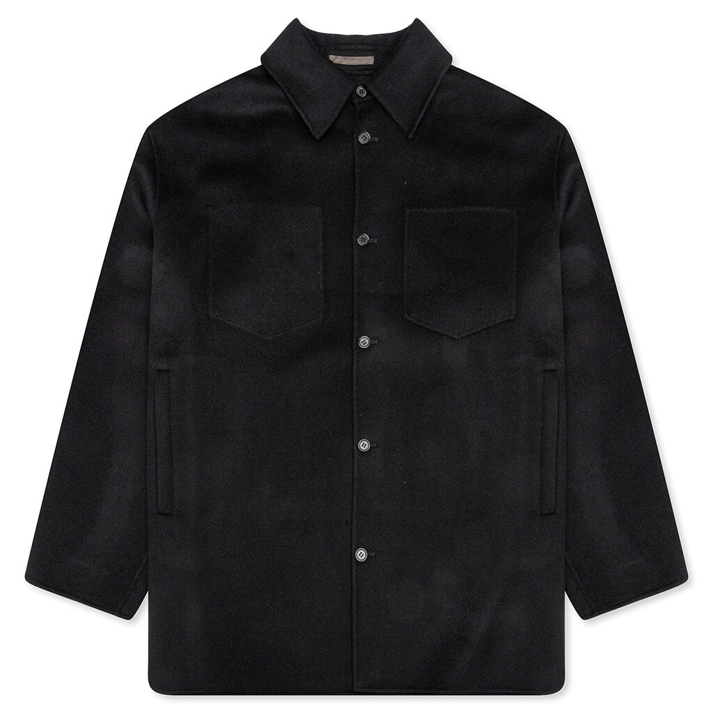 Double Face Shirt Jacket - Black