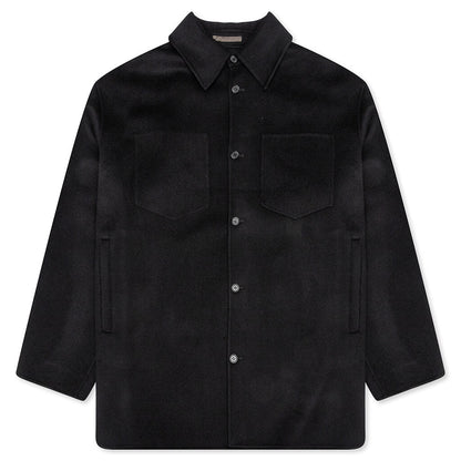Double Face Shirt Jacket - Black