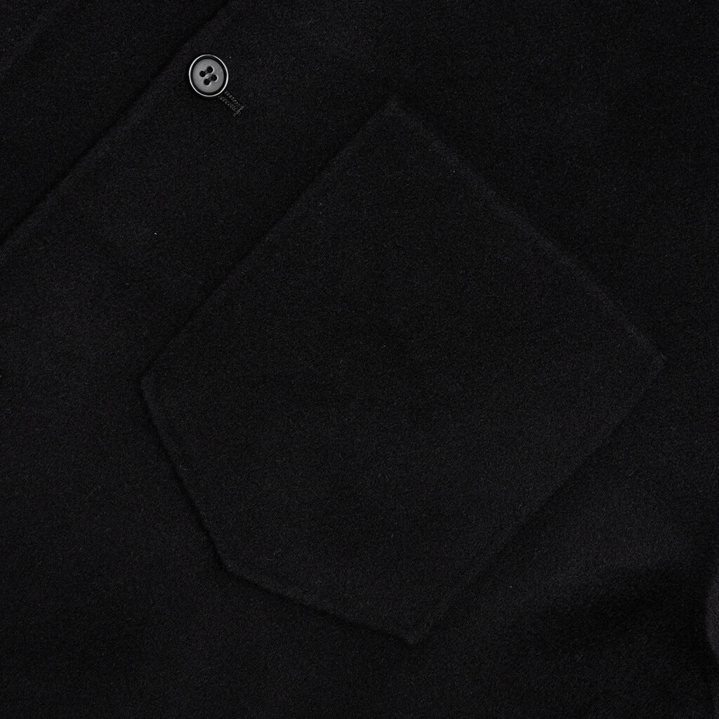 Double Face Shirt Jacket - Black