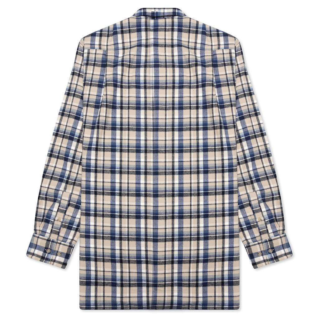 Flannel Shirt - Oat Beige/Blue