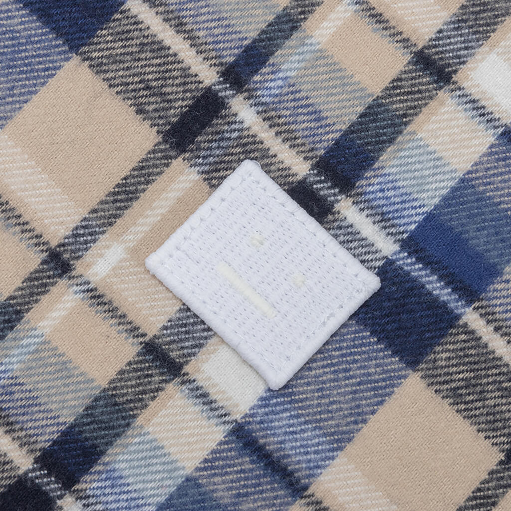 Flannel Shirt - Oat Beige/Blue