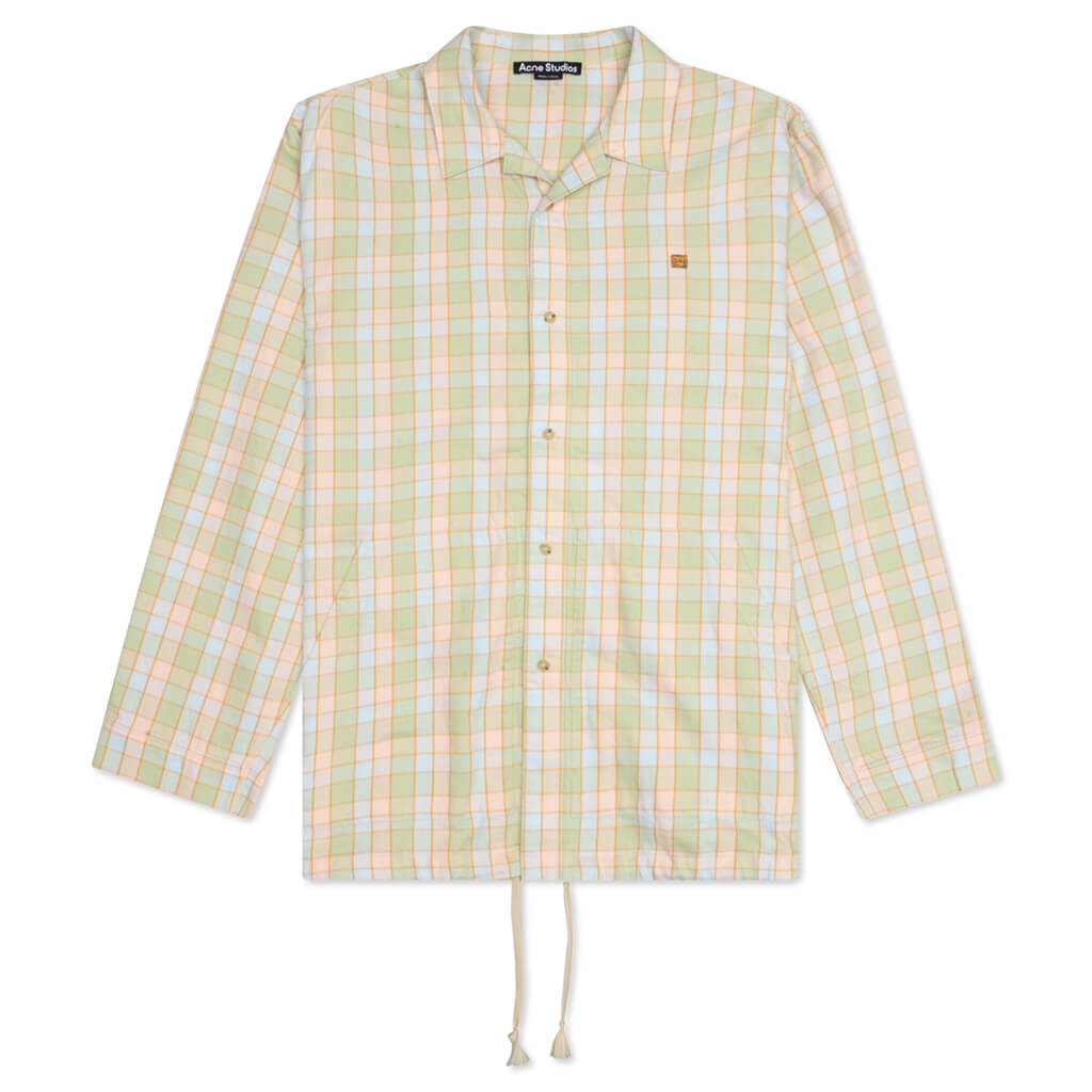 Flannel Shirt - Orange/Beige