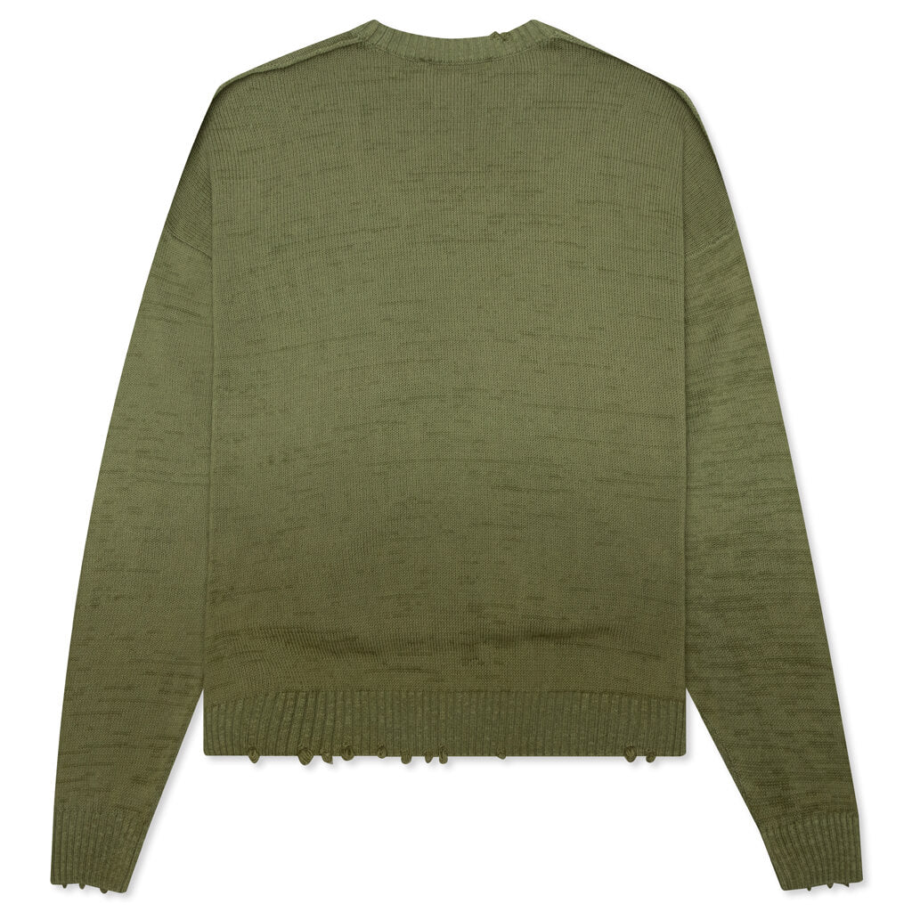 Knitted Sweater - Olive Green