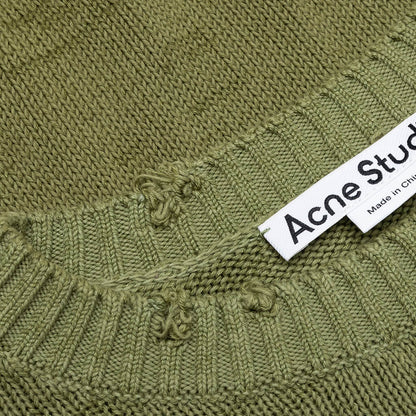 Knitted Sweater - Olive Green