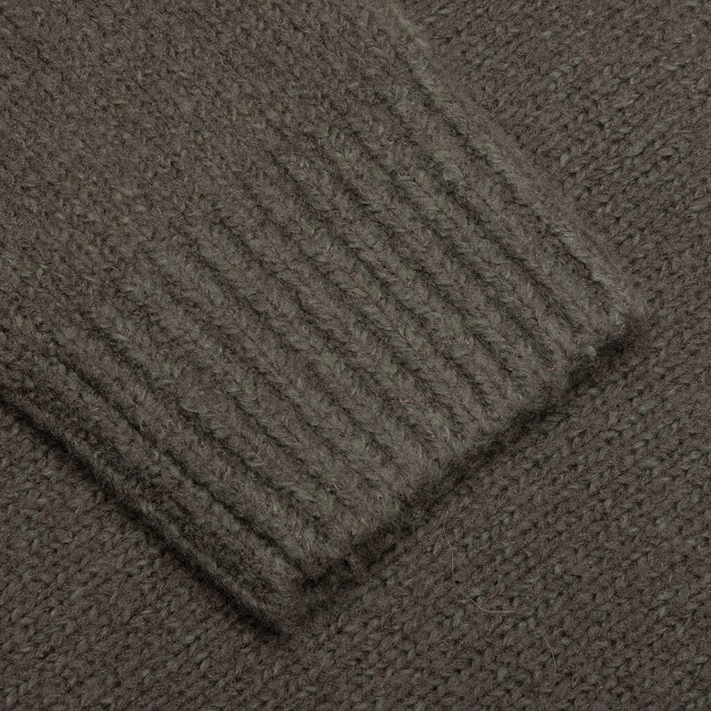 Wool Blend Crewneck Jumper - Forest Green