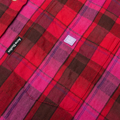 L/S Shirt - Fuchsia Pink/Wine Red