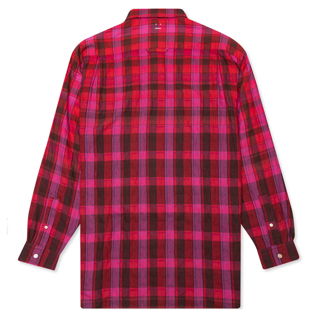 L/S Shirt - Fuchsia Pink/Wine Red
