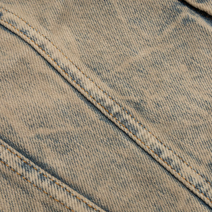 Denim Jacket - Light Blue/Brown
