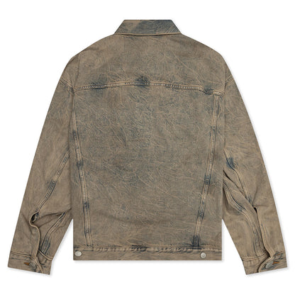 Denim Jacket - Light Blue/Brown