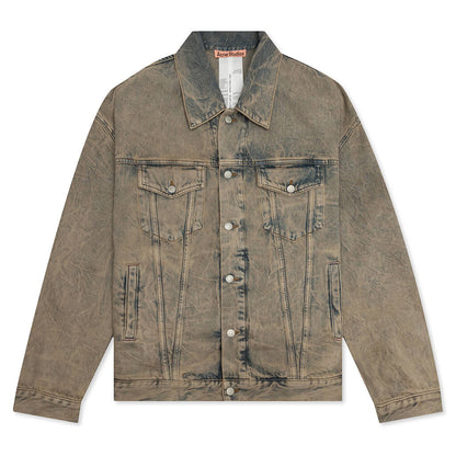 Denim Jacket - Light Blue/Brown
