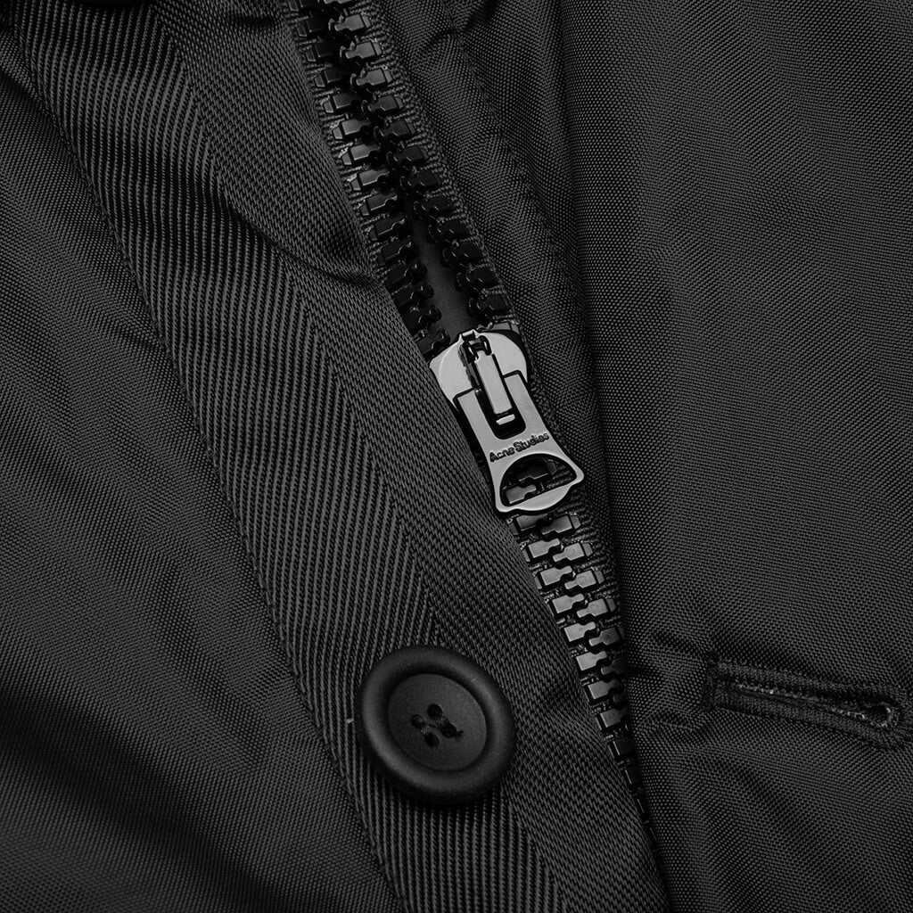 Padded Nylon Jacket - Black