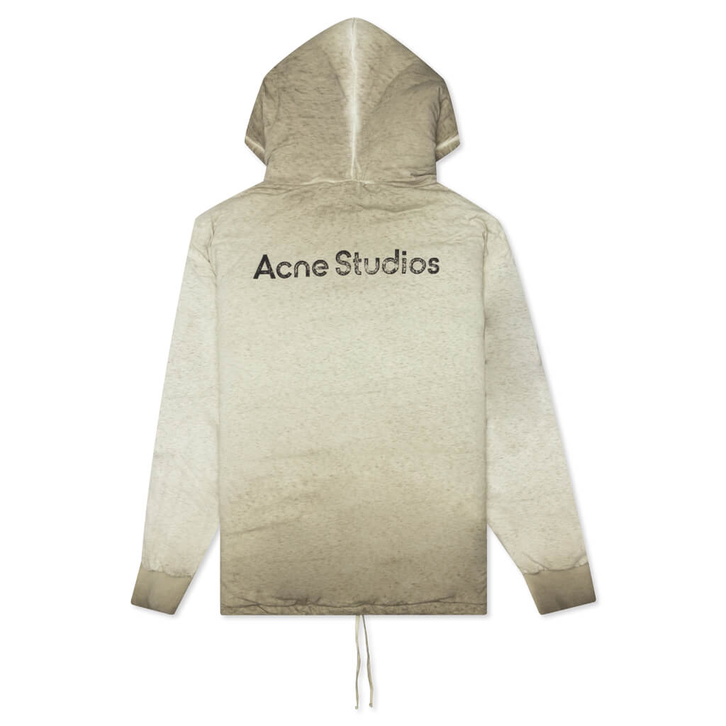 Hooded Zip Up Sweatshirt - Dusty Brown