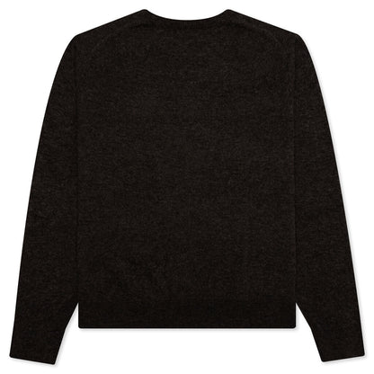 Wool Crew Neck Sweater - Grey/Brown