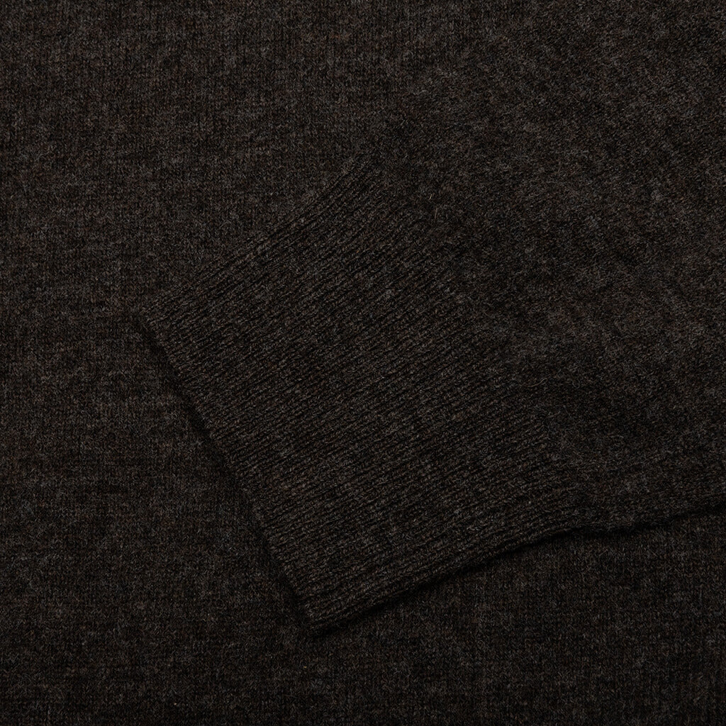 Wool Crew Neck Sweater - Grey/Brown