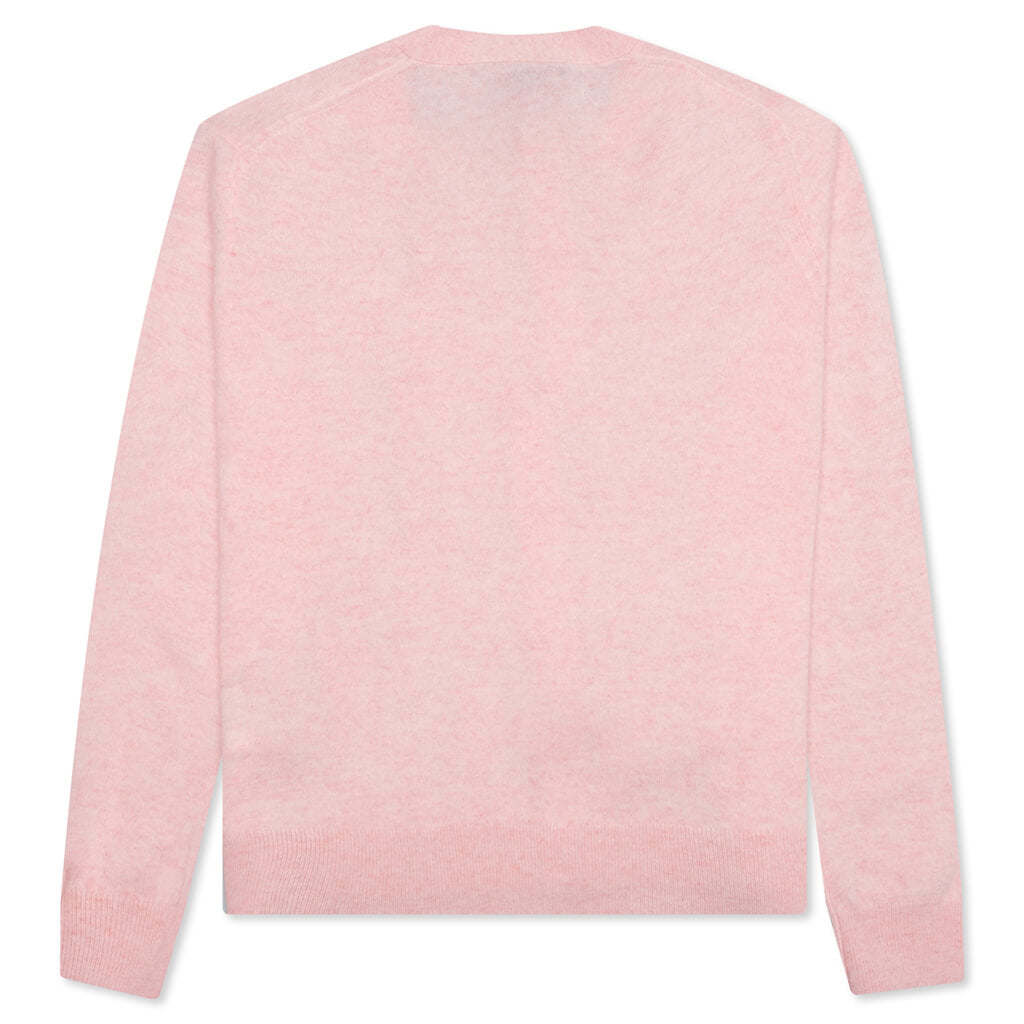 Wool Knit Cardigan - Faded Pink/Melange