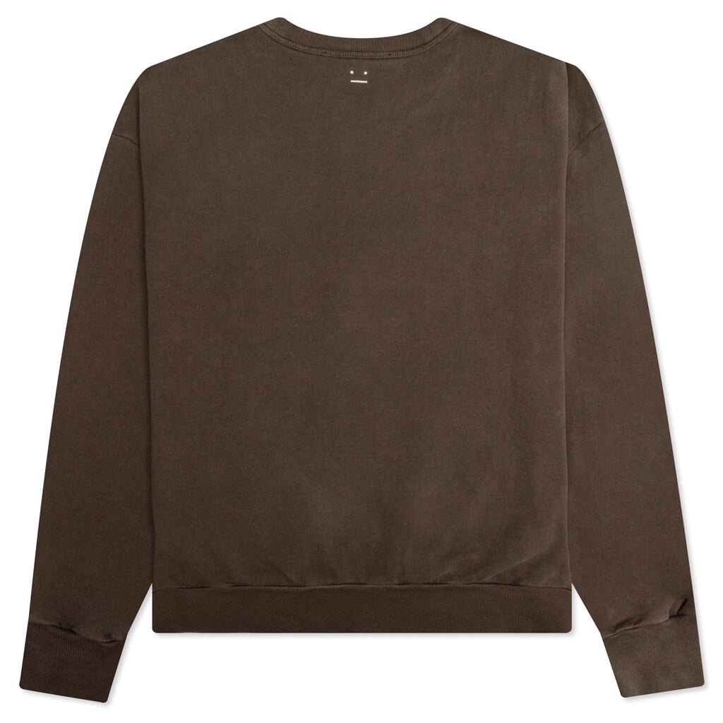 Crew Neck Sweatshirt - Coffee Brown