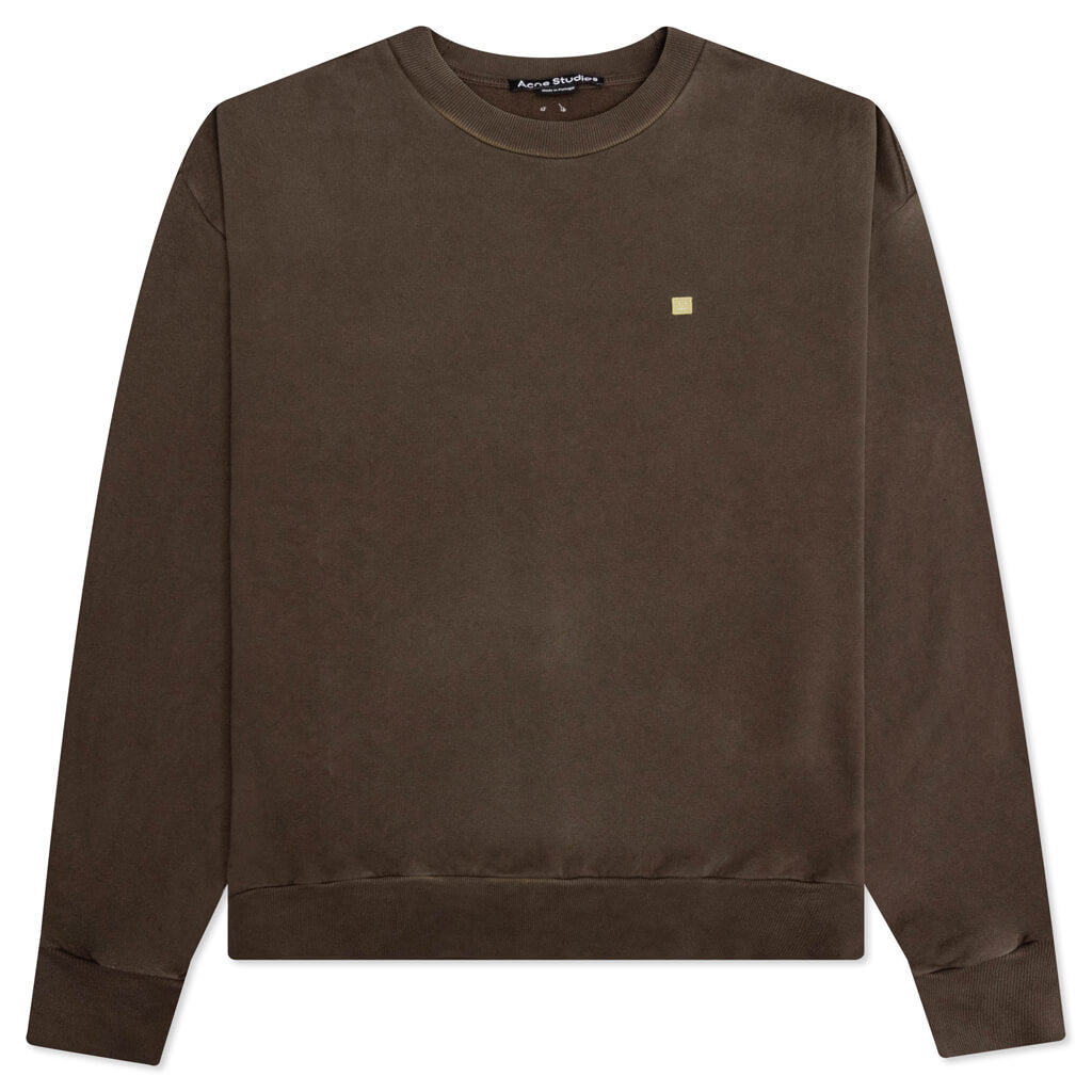 Crew Neck Sweatshirt - Coffee Brown