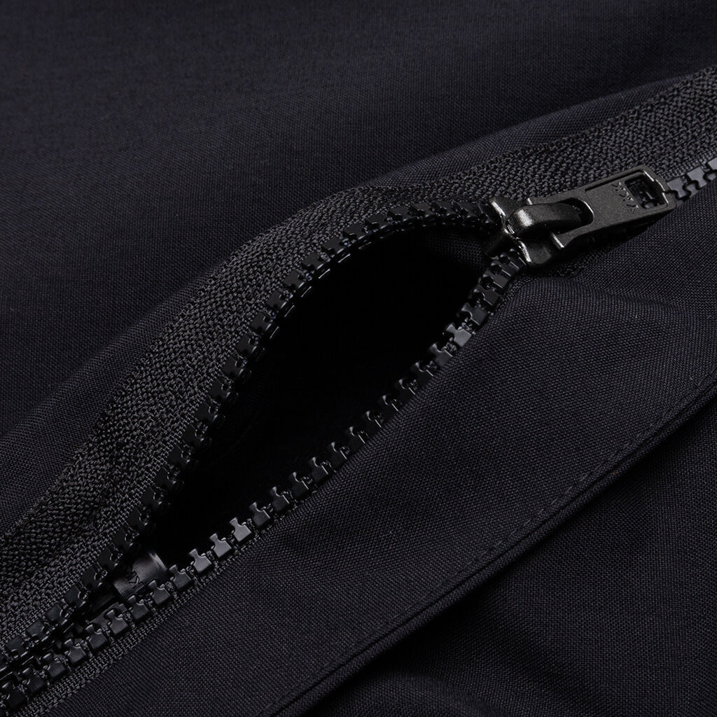 Encapsulated Nylon Ultrawide Drawcord Cargo Trouser - Black