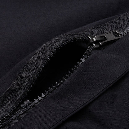 Encapsulated Nylon Ultrawide Drawcord Cargo Trouser - Black