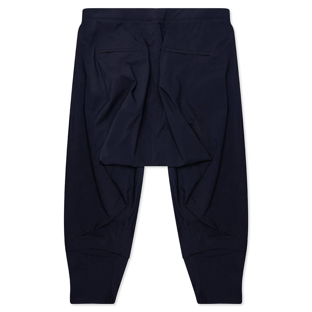 Encapsulated Nylon Ultrawide Drawcord Cargo Trouser - Navy