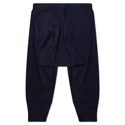 Encapsulated Nylon Ultrawide Drawcord Cargo Trouser - Navy