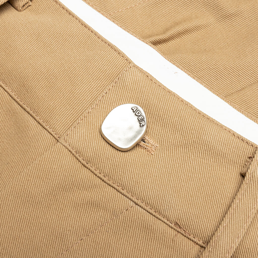 Crumple Trousers - Beige