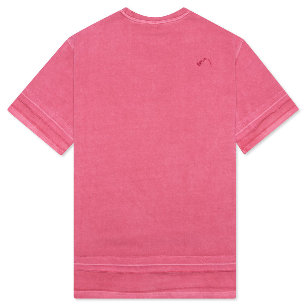 Needle Logo Layered T-Shirt - Red