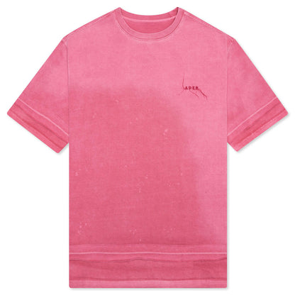 Needle Logo Layered T-Shirt - Red