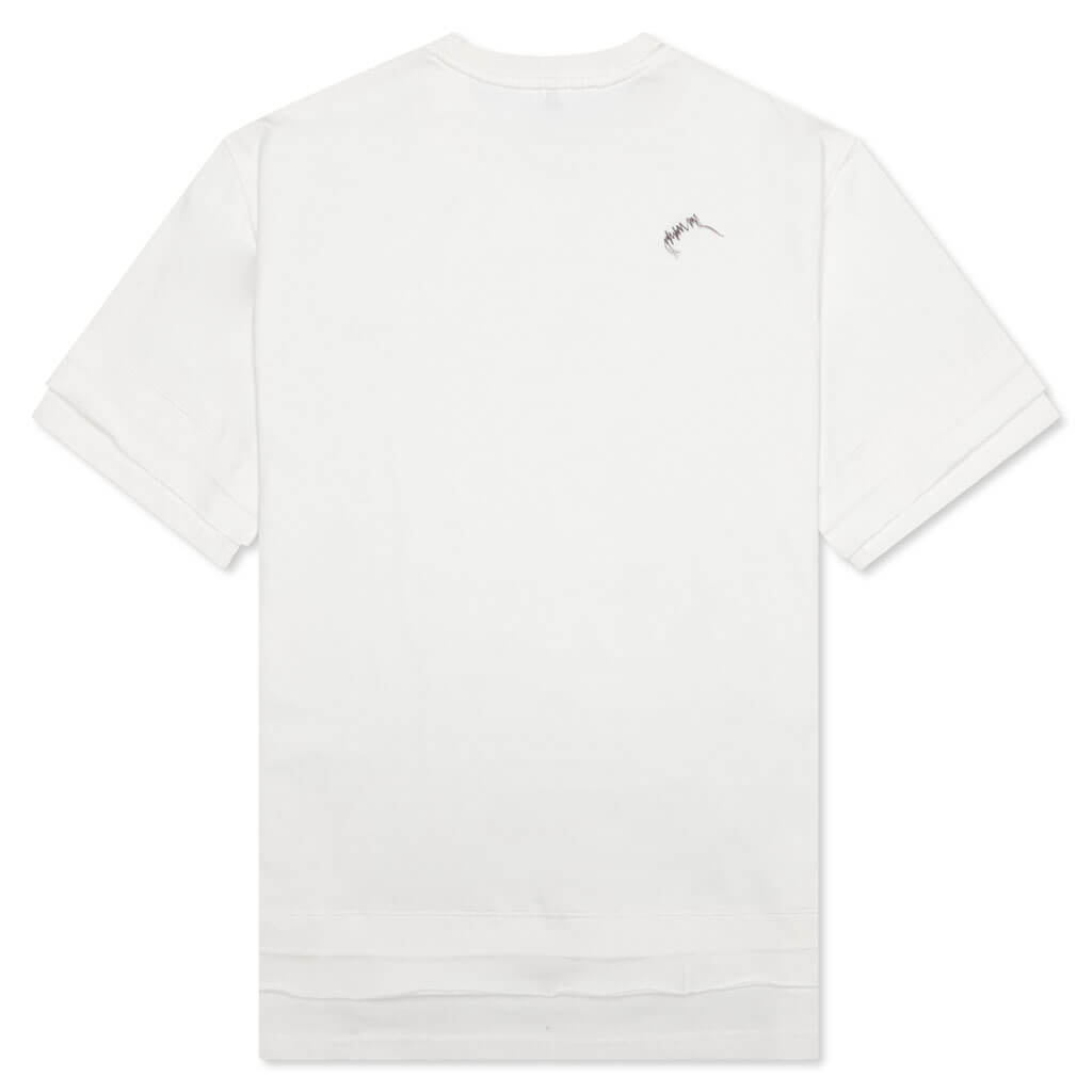 Needle Logo Layered T-Shirt - White