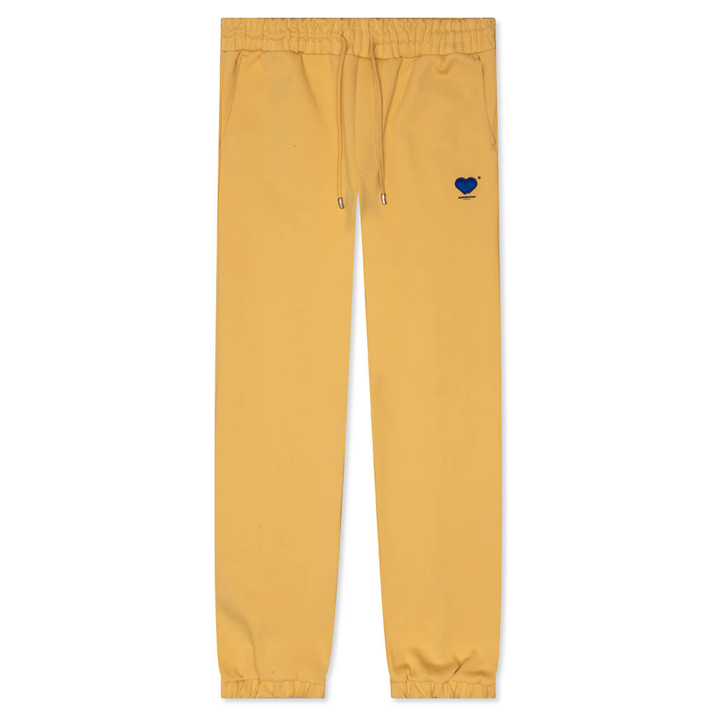 Twin Heart Logo Sweatpants - Yellow