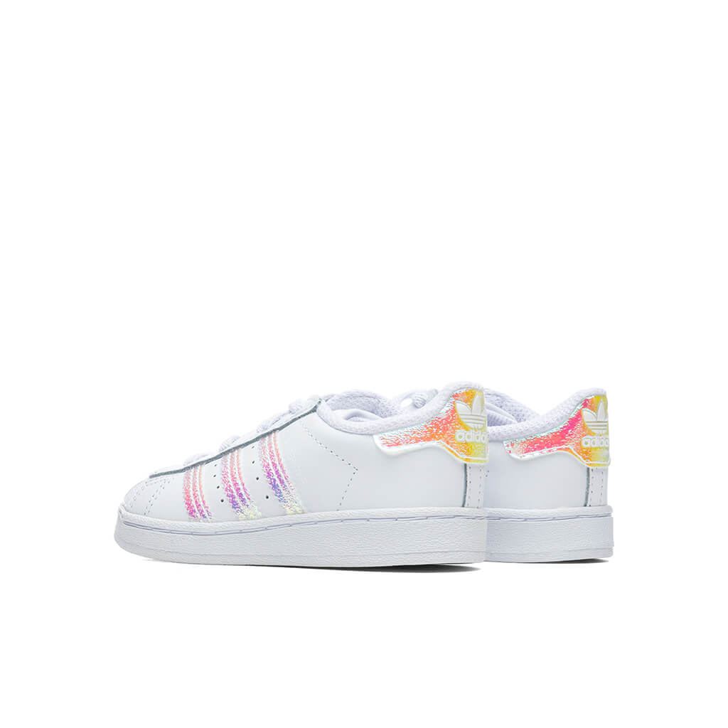 Toddler Superstar - Cloud White/Iridescent Stripe