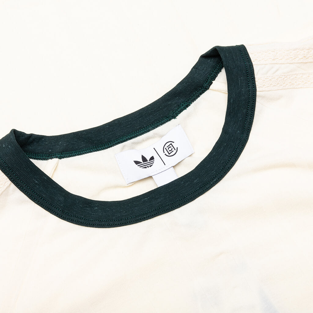 Adidas Originals x CLOT Rib Tee by Edison Chen - Cream White/Green Night