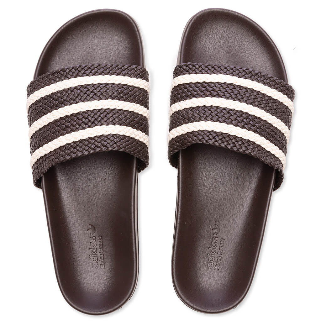 Adidas Originals x Wales Bonner Adilette - Dark Brown/Wonder White/Night Brown