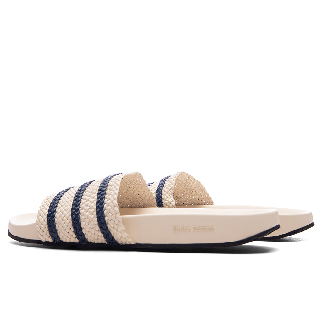 Adidas Originals x Wales Bonner Adilette - Wonder White/Night Indigo